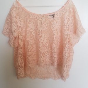 Pink lace top